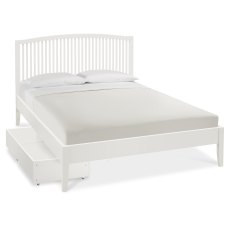 Palmer White Slatted Bedstead Double 135cm