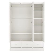 Palmer White Triple Wardrobe