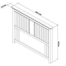 Colman Two Tone Headboard Double 135cm