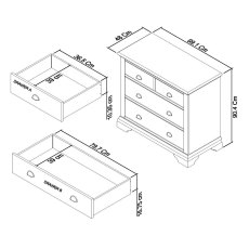 Colman Two Tone 2+2 Drawer Chest