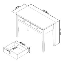 Colman Two Tone Dressing Table