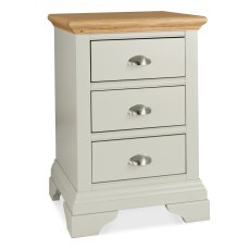 Colman Soft Grey & Pale Oak 3 Drawer Nightstand