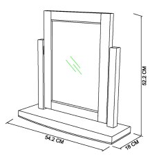 Colman Soft Grey & Pale Oak Vanity Mirror