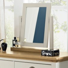 Colman Soft Grey & Pale Oak Vanity Mirror