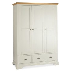 Colman Soft Grey & Pale Oak Triple Wardrobe