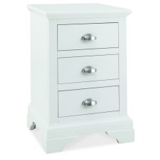 Colman White 3 Drawer Nightstand