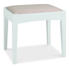 Colman White Stool - Linen Fabric