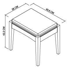 Colman White Stool - Linen Fabric