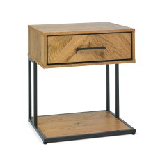 Varo Rustic Oak 1 Drawer Nightstand