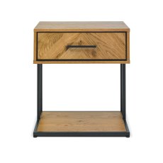 Varo Rustic Oak 1 Drawer Nightstand