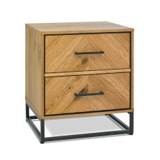 Varo Rustic Oak 2 Drawer Nightstand