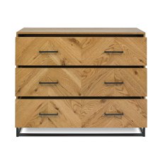 Varo Rustic Oak 3 Drawer Chest