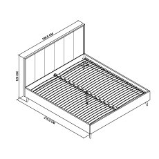 Morreto Fumed Oak & Peppercorn Panel Bedstead Super King 180cm