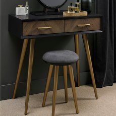 Morreto Fumed Oak & Peppercorn Dressing Table