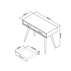 Morreto Fumed Oak & Peppercorn Dressing Table