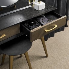 Morreto Fumed Oak & Peppercorn Dressing Table