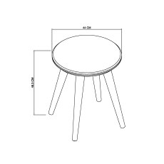 Morreto Fumed Oak Stool