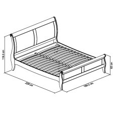 Venet White Panel Bedstead Super King 180cm