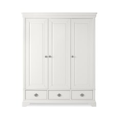 Venet White Triple Wardrobe