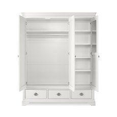 Venet White Triple Wardrobe