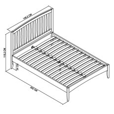 Larsen Scandi Oak & Warm Grey Low Footend Bedstead Double 135cm