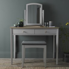 Larsen Scandi Oak & Warm Grey Vanity Mirror
