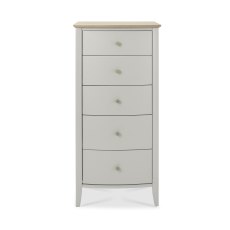 Larsen Scandi Oak & Warm Grey 5 Drawer Chest