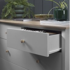 Larsen Scandi Oak & Warm Grey 4+2 Drawer Chest