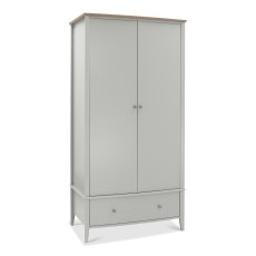 Larsen Scandi Oak & Warm Grey Double Wardrobe