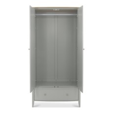 Larsen Scandi Oak & Warm Grey Double Wardrobe