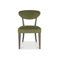 Bosco Fumed Oak Chair in Cedar Velvet Fabric