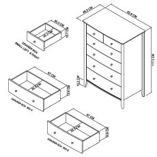 Larsen Scandi Oak & Soft Grey 4+2 Drawer Chest