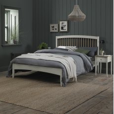 Larsen Scandi Oak & Soft Grey Low Footend Bedstead Double 135cm