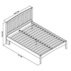 Larsen Scandi Oak & Soft Grey Low Footend Bedstead King Size 150cm