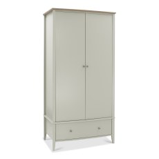 Larsen Scandi Oak & Soft Grey Double Wardrobe