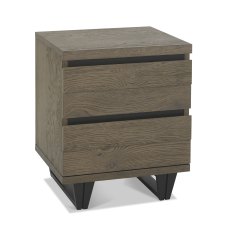 Turner Weathered Oak 2 Drawer Nightstand