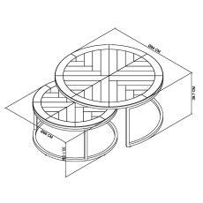 Lloyd Peppercorn Ash Coffee Nest of Tables