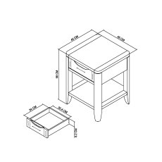 Rushbury Oak Lamp Table