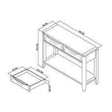 Rushbury Oak Console Table