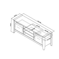 Rushbury Oak Entertainment Unit