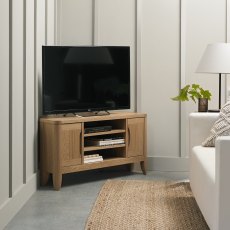 Rushbury Oak Corner Entertainment Unit