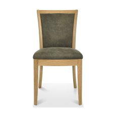 Rushbury Oak Upholstered Chair in a Mocha Fabric (Pair)