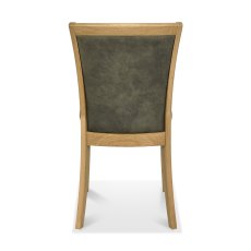 Rushbury Oak Upholstered Chair in a Mocha Fabric (Pair)