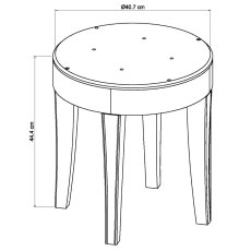 Venet White Dressing Table Set