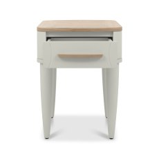 Norman Scandi Oak & Soft Grey Lamp Table with Drawer