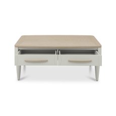 Norman Scandi Oak & Soft Grey Coffee Table with Drawer