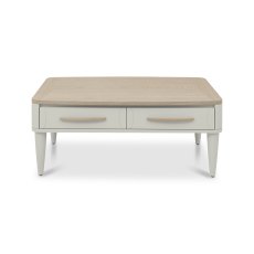 Norman Scandi Oak & Soft Grey Coffee Table with Drawer