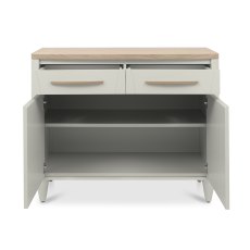 Norman Scandi Oak & Soft Grey Narrow Sideboard