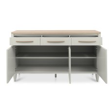 Norman Scandi Oak & Soft Grey Wide Sideboard