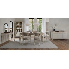 Norman Scandi Oak & Soft Grey 6-8 Extension Dining Table